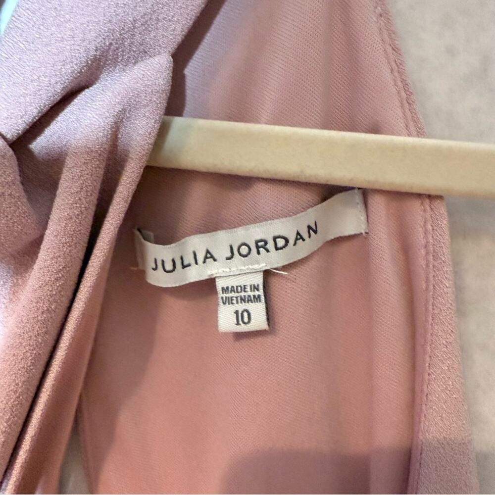 Julia Jordan Light Mauve Formal Wide Leg Jumpsuit Halter Neck Prom Size 10 NWT - Picture 4 of 10